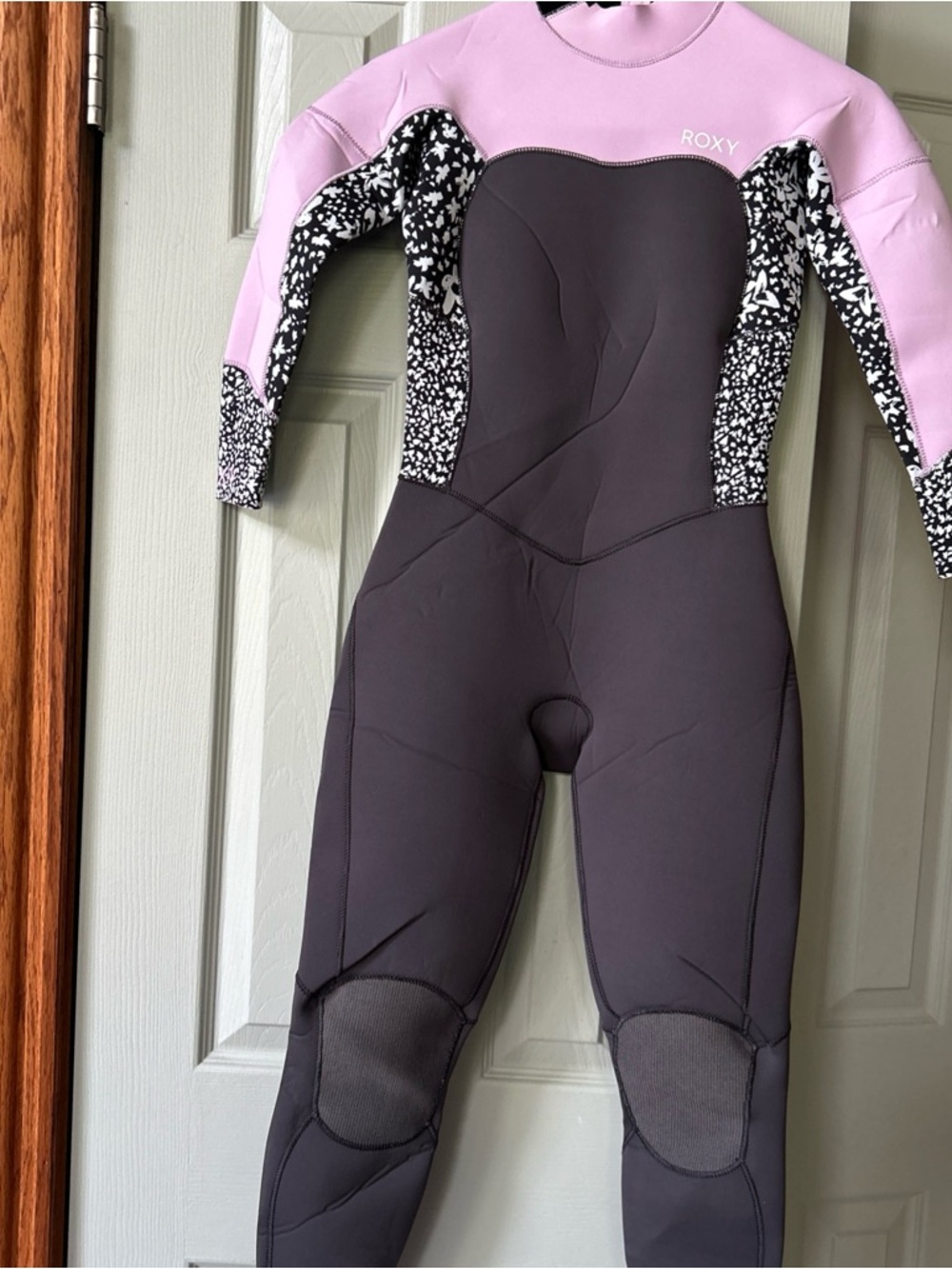Roxy 3/2mm Swell Series BACK Zip Wetsuit GREY VIOLET PURPLE Size 16 G NEW